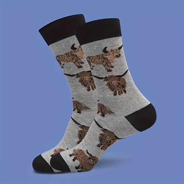 Cow Print Crew Socks Thumbnail
